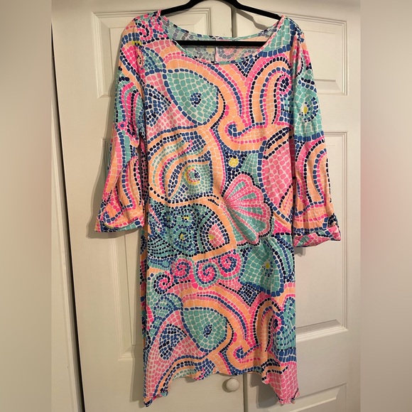 Lilly Pulitzer Dresses & Skirts - Lilly Pulitzer Edna knit dress XL in tile print EUC
